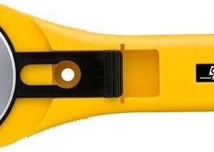 OLFA 60mm Straight Handle Rotary Cutter (RTY-3/G) - Rotary Fabric Cutter w/Blade Cover for Crafts, Sewing, Quilting, Replacement Blade: OLFA RB60-1