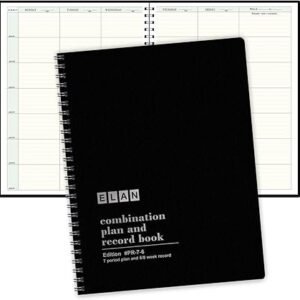Elan Publishing Company Combination Plan and Record Book: One efficient 8-1/2" x 11" Book for Lesson Plans and Grades Combines W101 and R6080 - (PR7-6)