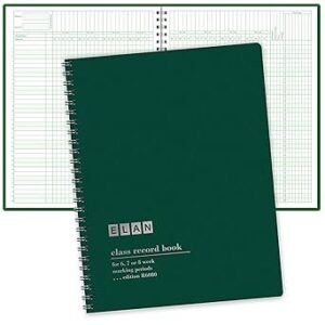 Elan Publishing Company Class Record Book for 6-8 Weeks. 36 Names. Large Blocks (R6080) Office Product